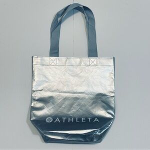 Athleta Silver Metallic Reusable Tote Bag Made of Eco-Material